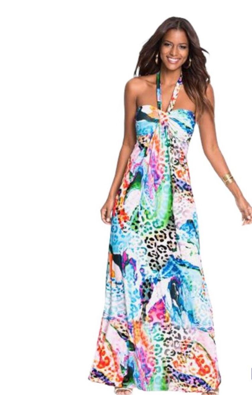 VENUS Colorgful Halter Maxi Sz XS Dress